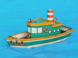 Verzend laag poly 3D Model