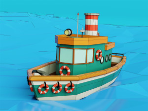 Ship Low Poly Modelo 3D