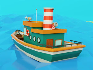 Verzend laag poly 3D Model