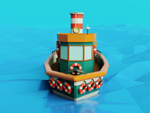 Ship Low Poly Modelo 3D