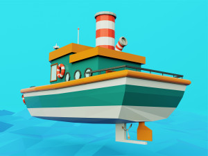 Ship Low Poly Modelo 3D