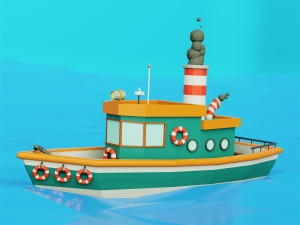 Ship Low Poly Modelo 3D
