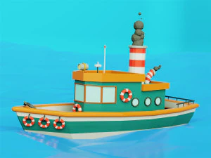 Verzend laag poly 3D Model