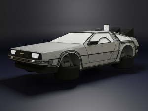 DeLorean Low Poly 3D 모델
