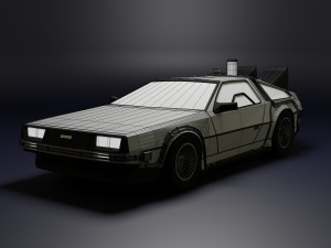 DeLorean Low Poly 3D 모델