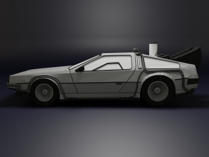 DeLorean Low Poly 3D 모델