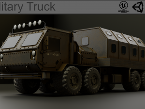 Military Truck A3 - Low Poly Game Asset PBR Low-poly 3D Model