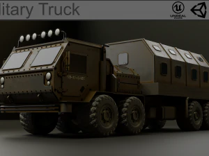 Camion militare A3 - Risorsa di gioco Low Poly PBR Low-poly Modello 3D