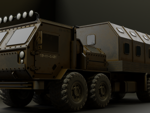 Military Truck A3 - Low Poly Game Asset PBR Low-poly 3D 模型