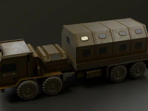 Military Truck A3 - Low Poly Game Asset PBR Low-poly 3D Model