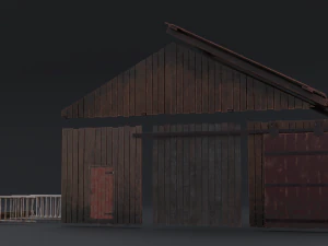 Modular Old House Low Poly PBR Low-poly 3D Model