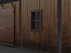 Modular Old House Low Poly PBR Low-poly 3D Model