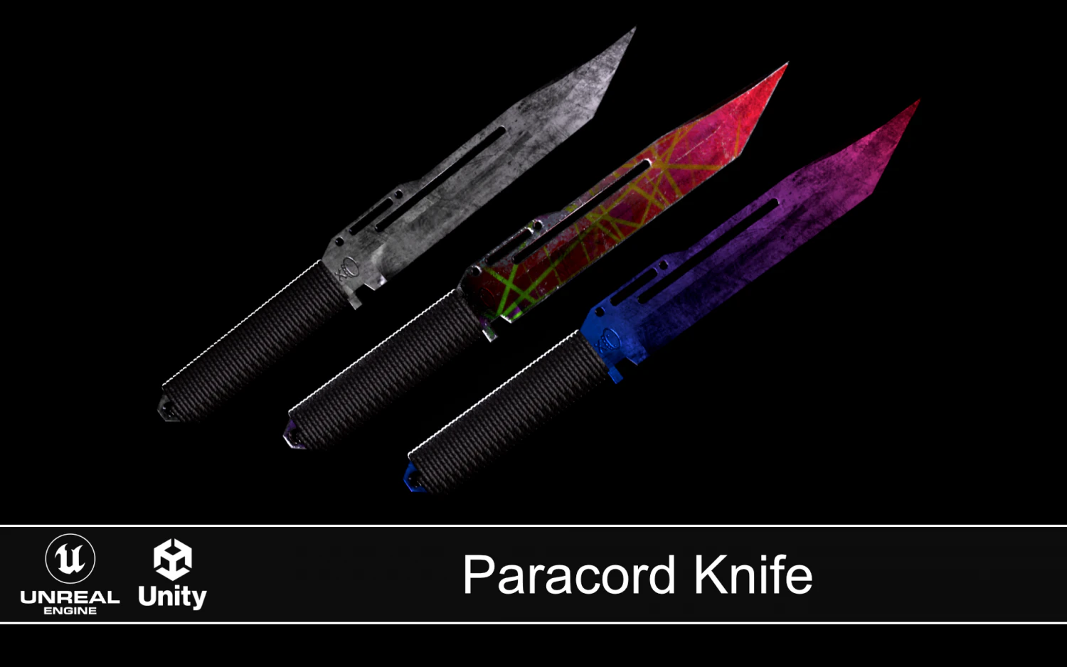 Cord Knife-Survival Knife- 3D LOW POLY MODEL Low-poly 3D Model .c4d .max .obj .3ds .fbx .stl .blend 