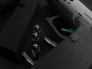 Glock Gameasset Low Poly 3D Model