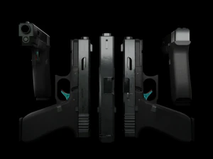 Glock Gameasset Low Poly 3D Model