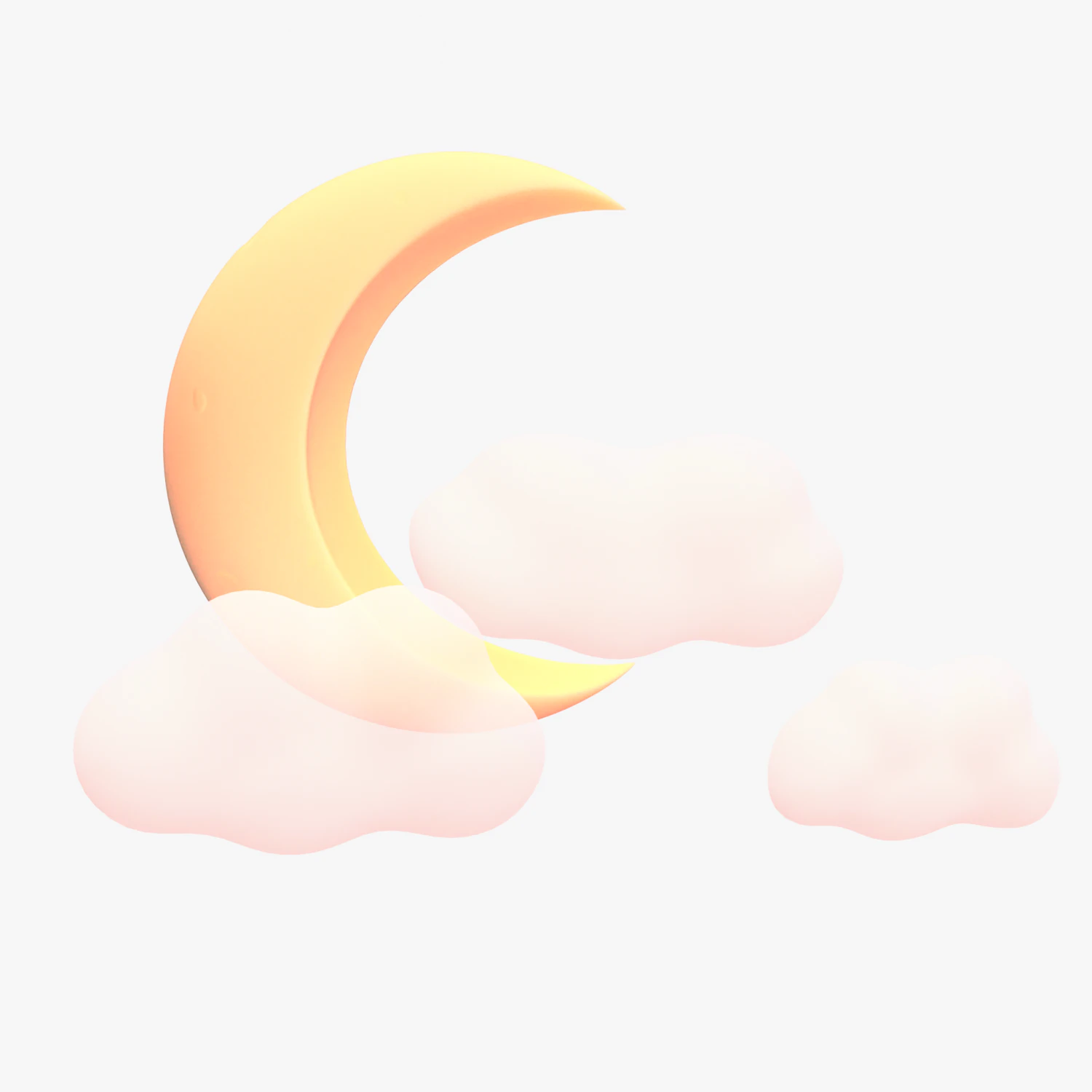 Stylized Moon 3D Model .c4d .max .obj .3ds .fbx .stl .blend 