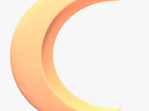 Stylized Moon 3D Model