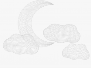 Stylized Moon 3D Модель