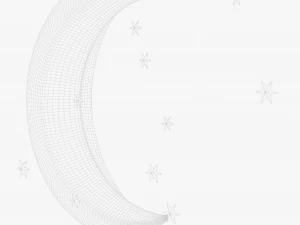 Stylized Moon 3D Model