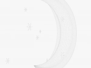 Stylized Moon 3D Model