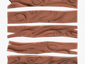 Tavole di legno stilizzate Modello 3D