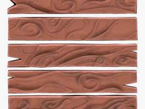 Tavole di legno stilizzate Modello 3D