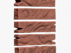Stylized Wood Planks Model 3D