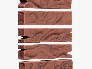 Stylized Wood Planks 3D Model