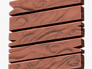 Stylized Wood Planks Model 3D