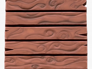 Stylized Wood Planks Model 3D