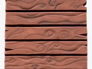 Stylized Wood Planks 3D Model