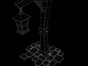Stylized Wooden Lantern 3Dモデル