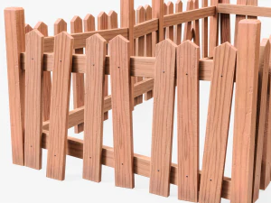 Wooden Fence 3D Model