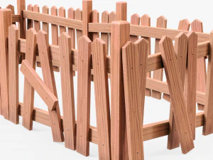 Wooden Fence 3D Model