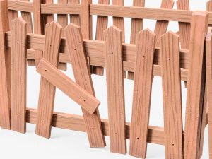 Wooden Fence 3D Model