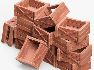 Wooden Boxes Modèle 3D