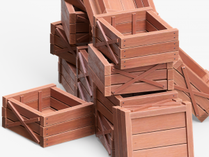 Wooden Boxes Modèle 3D