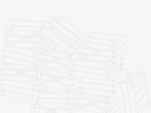 Wooden Boxes 3D Model