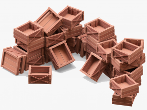 Wooden Boxes Modèle 3D