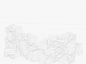 Wooden Boxes 3D Модель