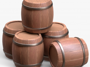 Wooden Barrel 3D Модель