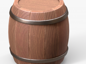 Wooden Barrel 3D Model