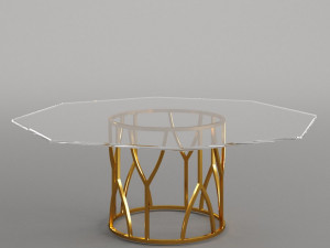 Glass table Model 3D