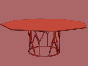 Glass table 3D-Modell
