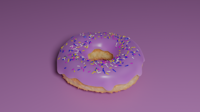 Donut 3D Model .c4d .max .obj .3ds .fbx .stl .blend 