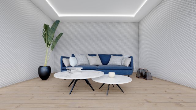 Sofa blue 3D 模型 .c4d .max .obj .3ds .fbx .stl .blend 