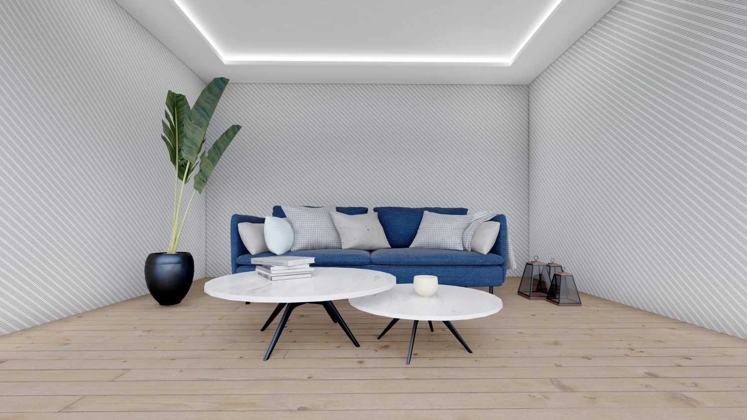 Sof&aacute; azul Modelo 3D .c4d .max .obj .3ds .fbx .stl .blend 
