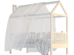 Childrens bed house Linn with board - Solid Beech 3Dモデル
