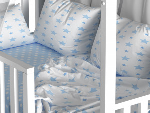 Childrens bed house Linn with board - Solid Beech 3D Модель