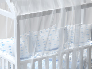Childrens bed house Linn with board - Solid Beech 3D Модель